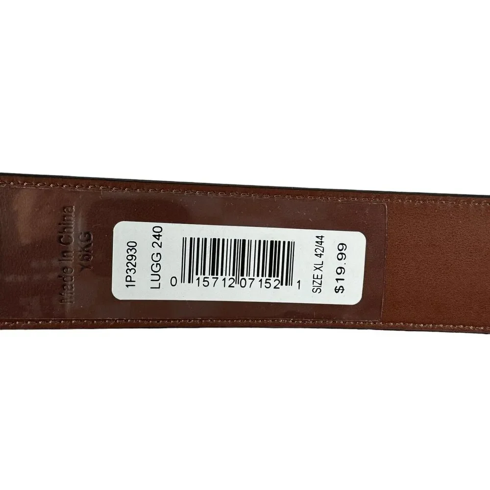 Perry Ellis Mens Single Loop Leather Dress Belt Brown XL 42/44
